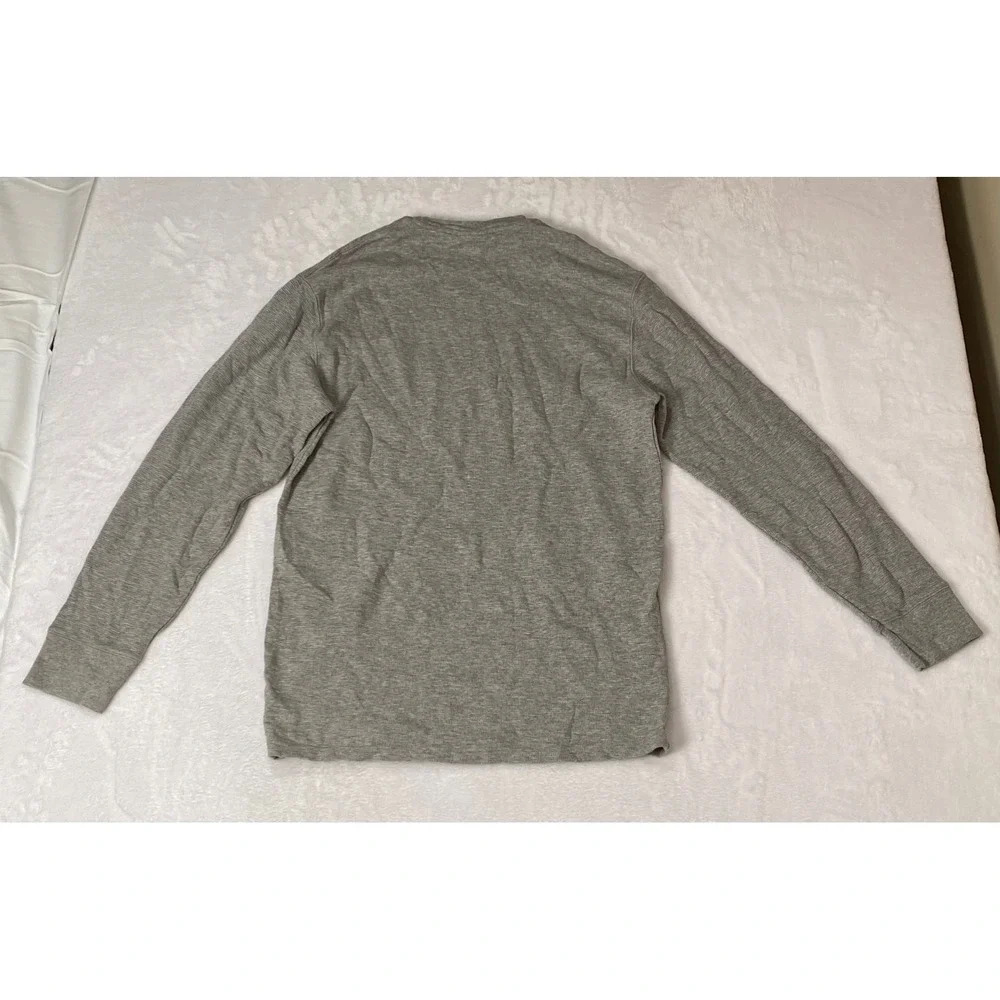 Polo Ralph Lauren Mens 2XL Gray Waffle Knit Thermal‎ Long Sleeve Sleepwear Shirt